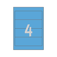 Самоклеящаяся голубая этикетка для папок 4 шт. 192*61 мм, упак. 20 л. ф.А4, "Avery Zweckform"