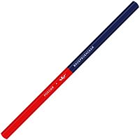 Карандаш двухцветный (красно-синий), 175 мм, d-7 мм, шестигранный, дерево, "ВКФ"