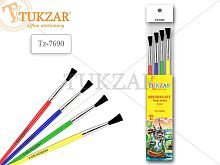 Набор кистей "Нейлон", кисти круглые № 1,2,3,4, пластиковая ручка 125 мм, "Tukzar"
