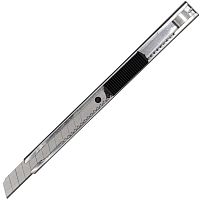 Нож канцелярский 9 мм, блокировка лезвия, металлический корпус 130 мм, "Silwerhof"