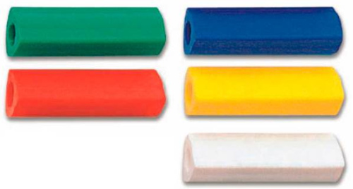 Упаковка 5 штук: ластик -  треугольная насадка на карандаш, пластик, 46*16*16*16 мм, "Faber-Castell"