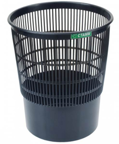 Круглая сетчатая корзина для мусора 18 л, полипропилен, 330*295 мм, "СТАММ"