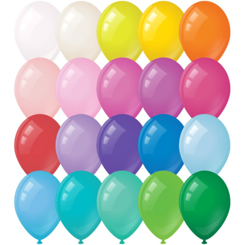 Разноцветный воздушный шарик d-30 см, упак. 100 шт, "MESHU" фото 2