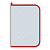 Папка для тетрадей ПМ-А4-01 ф.А4, молния вкруговую, плотный прозрачный пластик, тканевая окантовка, 230*327*23 мм, "Пчелка" (цвет: красный)