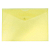 Папка-конверт "Люкс" ф.А4 (340*238 мм), горизонтальная, кнопка, прозрачный полипропилен 0,18 мм, "Бюрократ" (цвет: желтый, арт.816643)