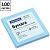 Блок для записи, бумажный 100 л, пастель, липкий слой, 76*76 мм, 70 г, "OfficeSpace" (цвет: голубой, арт.299719)