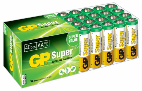 Батарейка 1 штука Super Alkaline LR6 AA, 15A-B40, "GP"