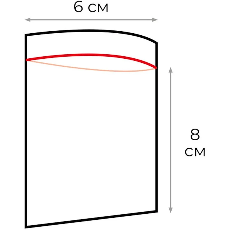 Фасовочный пакет, замок Zip Lock, ПВД 40 мкм, 60*80 мм, упак. 100 шт.