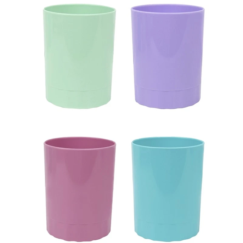 Подставка для ручек "Стакан", пастельные цвета, пластик, "Проф-Пресс"