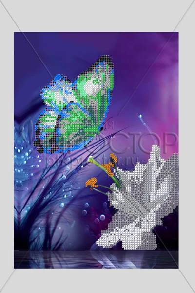 Схема для вышивания бисером "Бабочка", 210*300 мм