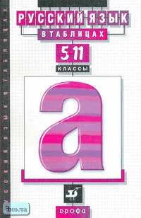 Гольдин З.Д, Светлышева В.Н. Русский язык в таблицах. 5-11 кл. Справочное пособие. - М.: Дрофа, 2015. - 128 с. - мягк. обл.