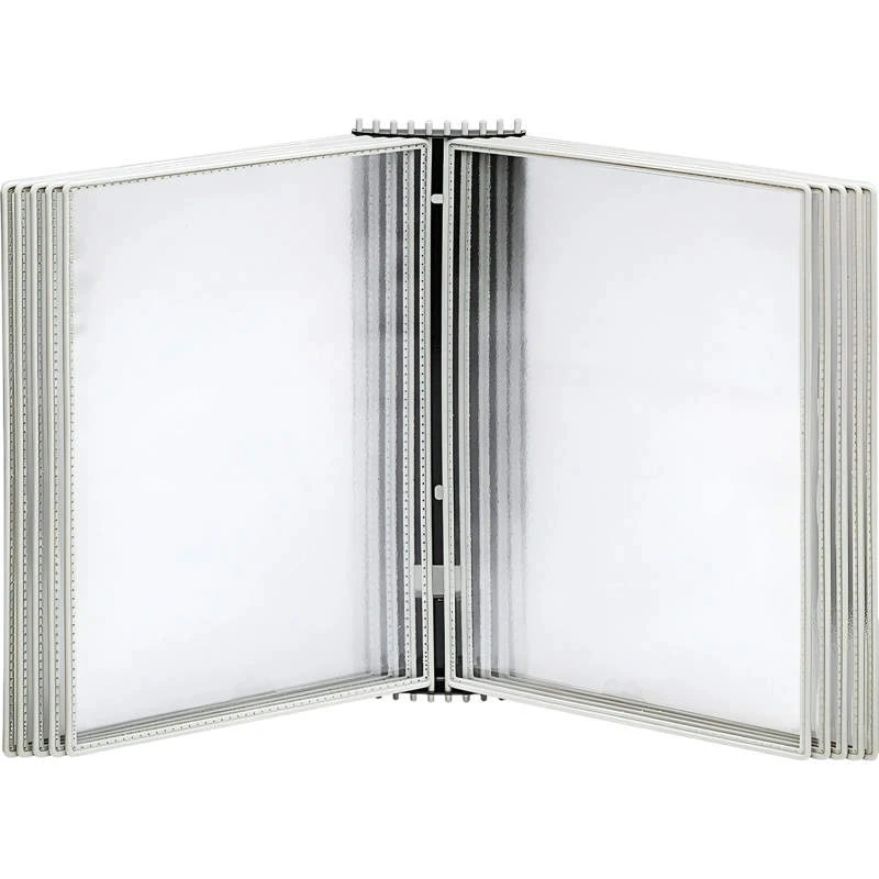 Демонстрационная система настенная: 10 панелей ф.А4, опорная стойка, серый пластик, "Attache"