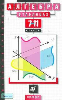 Звавич Л.И, Рязановский А.Р. Алгебра в таблицах. 7-11 кл. Справочное пособие. - М.: Дрофа, 2016. - 96 с. - мягк. обл.