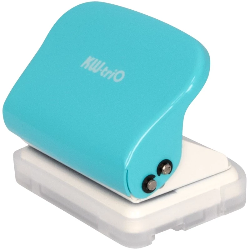 Дырокол 6 отверстий 6 мм, до 5 л, пластиковый корпус, пластмассовая линейка, "KW-trio"