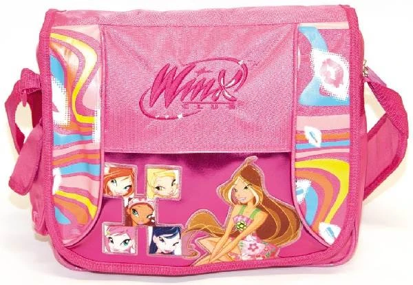 Сумка "Winx", большой клапан, ремень, розовая, 300*350 мм, "EaSTar"