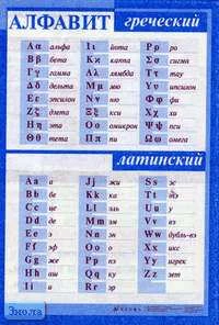 Хромова Г.Н. Греческий алфавит. Латинский алфавит. - ф.70*100 см. - М.: Дрофа, 2005. - Глянцевая односторонняя карта.