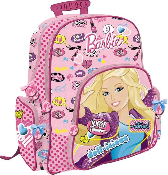 Рюкзак эргономический "Barbie", EVA-спинка, 2 отделения, 1 карман спереди, 2 боковых кармана, молния, полиэстер, 380*290*150 мм, "Академия Групп"