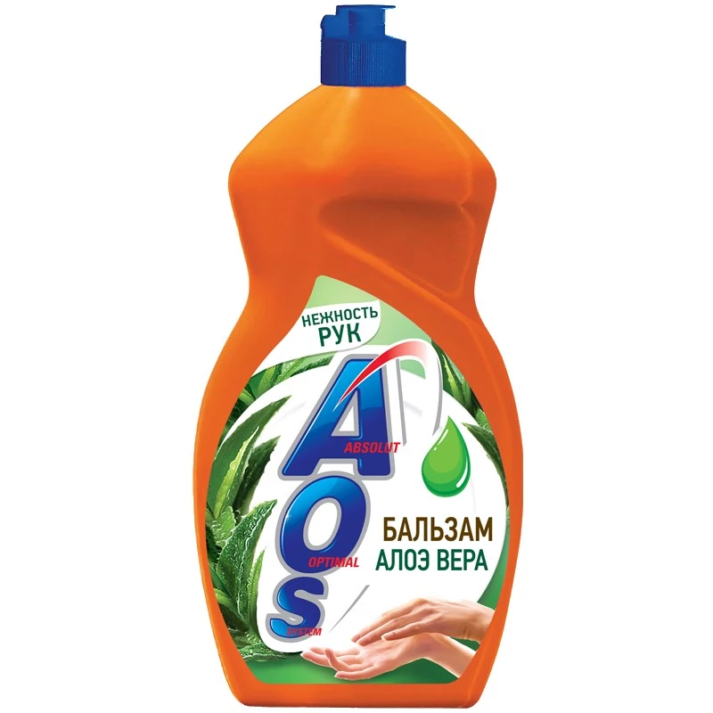 Средство для мытья посуды, бальзам "Алоэ Вера" 1300 мл, "AOS"