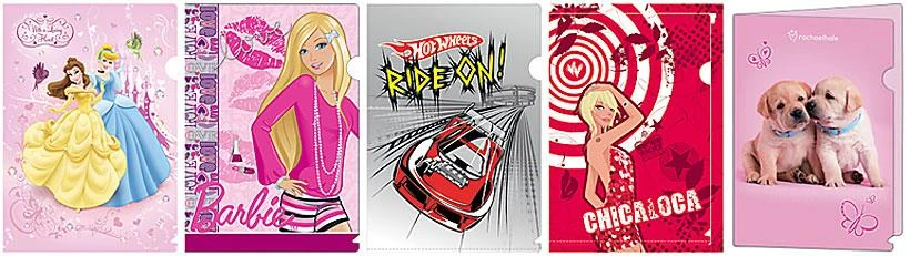 Папка уголок "Севентин", ф.А4 (220*305 мм), детская, цветной полипропилен 150 мкм, упак. 5 шт, "Академия Групп"