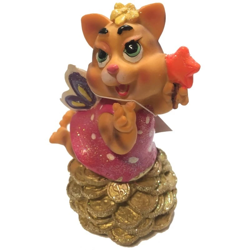 Фигурка декоративная - копилка "Кошка-фея", высота 12 см, "Choosing Porcelain"