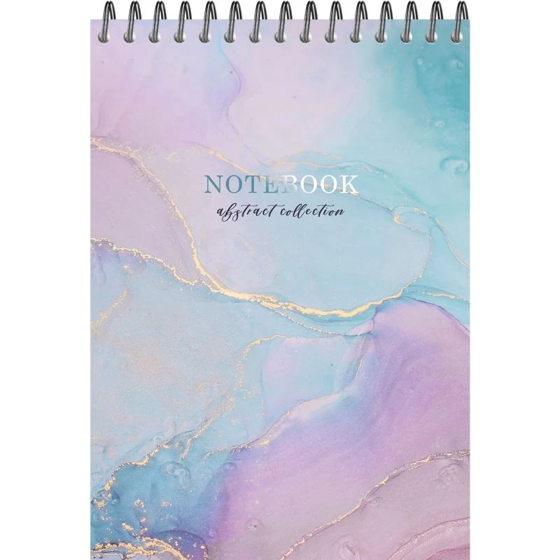 Блокнот "Liquid" 60 л. ф.А6 (105*175 мм), металлический гребень сверху,мелов. обл, "Полином"