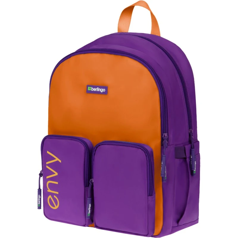 Рюкзак "Envy", уплотненная спинка, 2 отделения, 4 кармана, молния, твил, 390*280*170, "Berlingo"