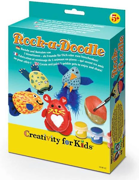 Животные поделка и раскраска на камне, картонная коробка, 5+, "Faber Castell"