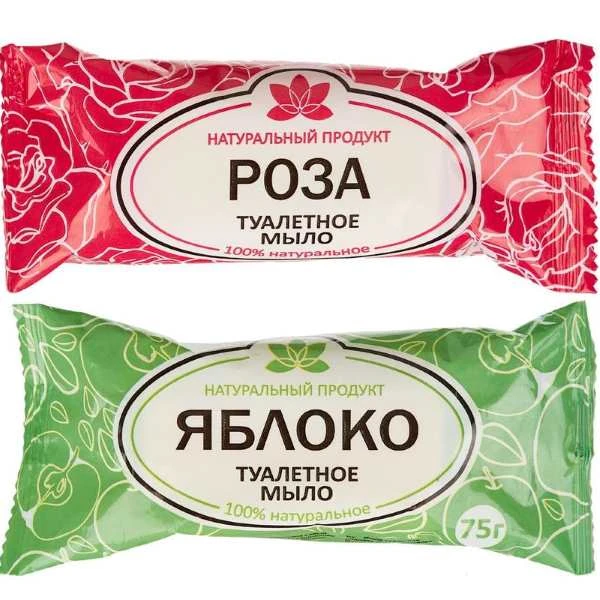 Мыло туалетное кусковое 75 г, бум. обертка, "Organic natural"