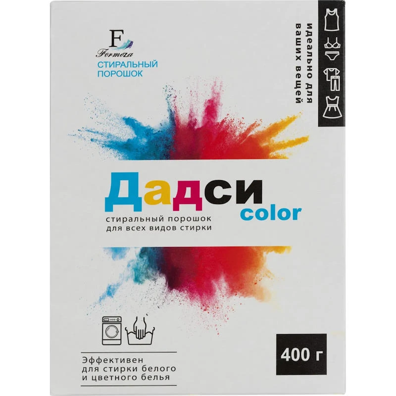 Стиральный порошок Дадси Color Свежий цвет, для белого и цветного белья, 400 г,