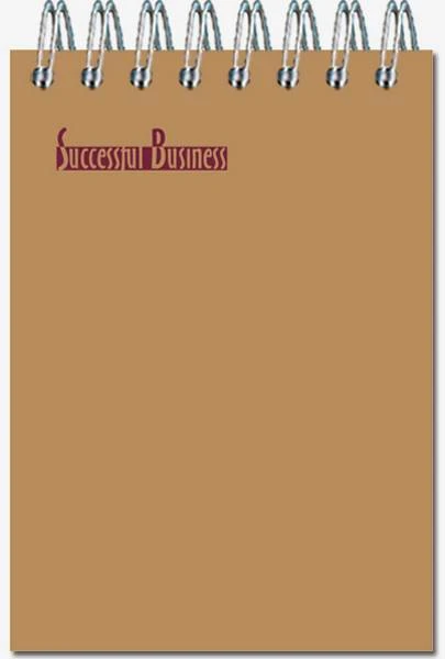 Блокнот "Successful Business" 40 л. ф.А7 (73*102 мм), клетка, белизна 100%, металлический гребень сверху, обложка - мелованный картон, "Полином"
