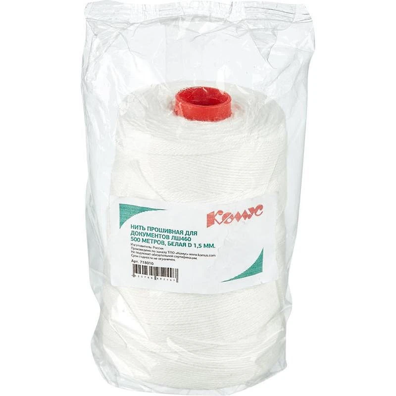 Нить прошивная лавсан (ЛШ460), d- 1,5 мм, разрывная нагрузка 12 кгс, бобина 500 м, п/э пакет