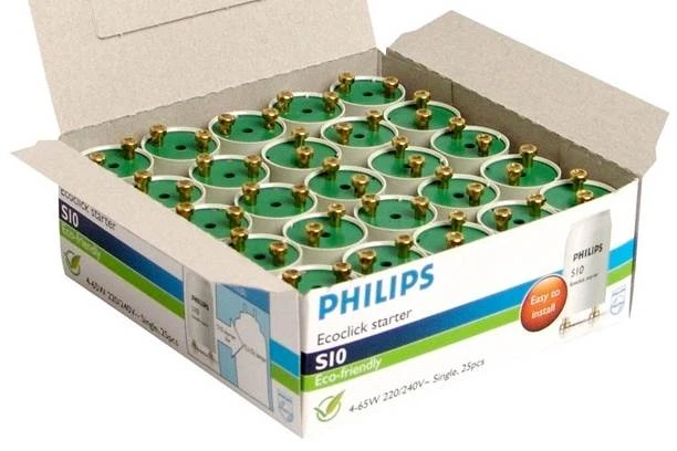 Стартер для люминесцентных ламп Philips S10 4-65W 220-240V для ламп 36W 1200 мм