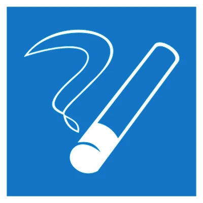 Место для курения квадрат 200*200 мм Указательный знак на пленке