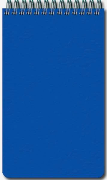Блокнот "Waterproof Антидождь" 50 л. ф.А6 (105*175 мм), полисинтетическая бумага 200 г/м2, металлический гребень сверху, пластиковая обложка 0,5 мм, "Полином"