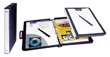 Пластиковый кейс ф.А4 (260*330 мм), 2 кольца d- 30 мм, торец 35 мм, верхний пластиковый прижим, внутренний карман, застежка. "Aidata"