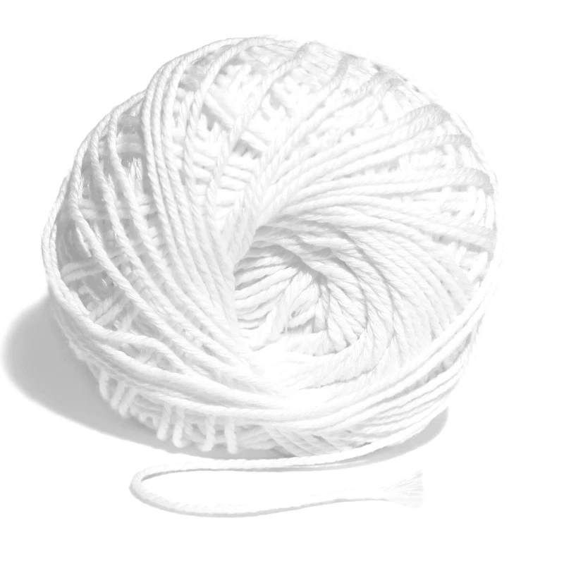 Нить толстая белая, для использования в машинах архивного переплета, моток 60 м.