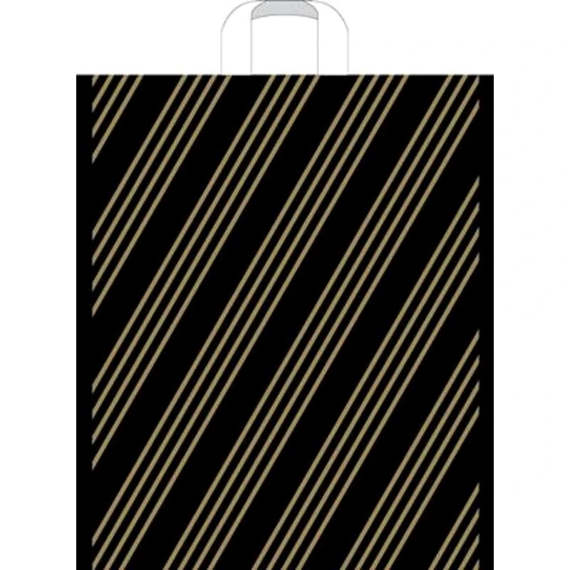 Пакет полиэтиленовый, петлевые ручки, ПВД 35 мкм, черный, 38*45 см