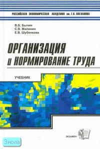 Бычин Б.В, Малинин С.В, Шубенкова Е.В. Организация и нормирование труда: учебник для вузов. - М.: Экзамен, 2007. - 637 с. - (Учебник Плехановской академии). - тверд. обл.