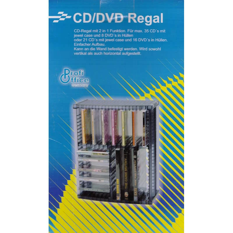 Подставка MR-43VS на 35 CD и 8 DVD в коробках, пластиковая, прозрачная, "Profi Office"