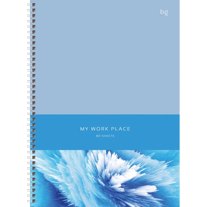 Тетрадь 80 л. ф.А4 (205*285 мм), клетка, белизна 100 %, гребень, тверд. обл, "BG"