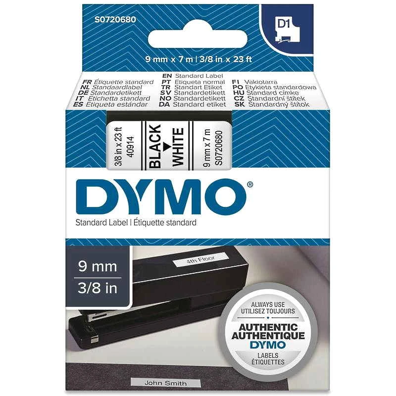 Картридж к этикет-принтеру DYMO LM210D/PnP/LM420P/LM 500PTS/ LM280, 9 мм*7 м (3/8) черный/белый
