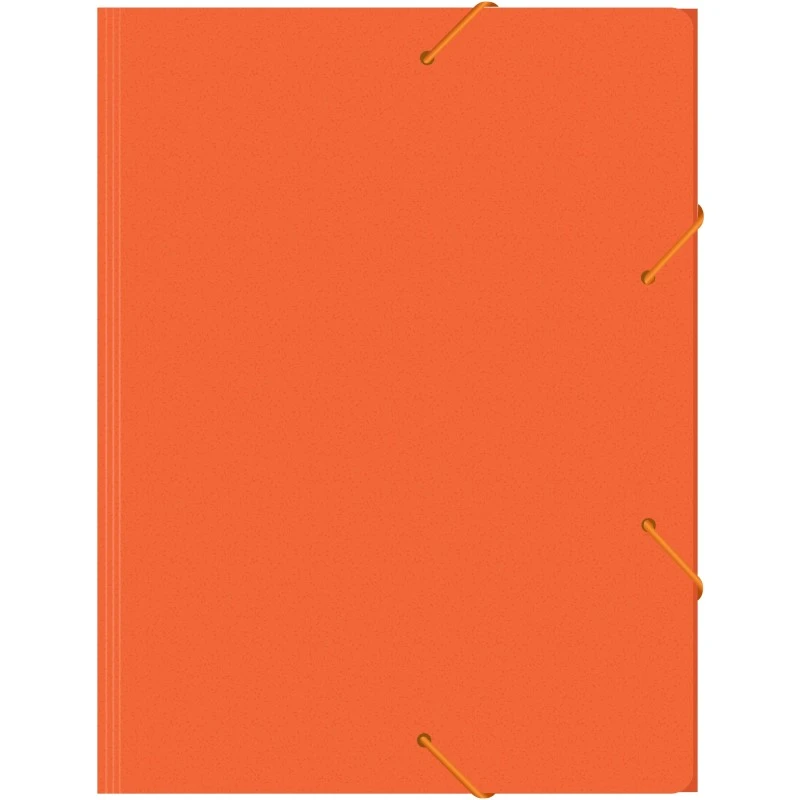 Папка "Double Neon" ф.А4 (222*310 мм), торец 25 мм, 2 резинки, 3 клапана, пластик 0,5 мм, "Бюрократ"