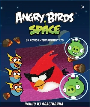 Ангри Бердс: панно из пластилина: пластилин 10 цветов, картонный шаблон с рисунком, стек: для детей от 4 лет, не токсично. - "Centrum"