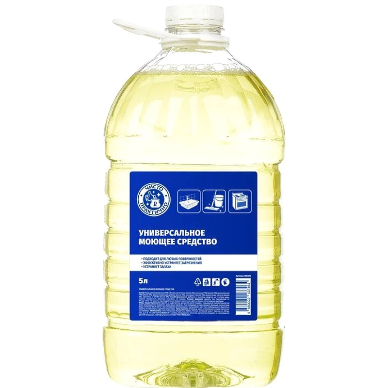 Универсальное моющее средство "Чисто практично", ПЭТ канистра 5 л, "Ренессанс Косметик"