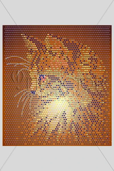 Схема для вышивания бисером "Шалун", 205*185 мм