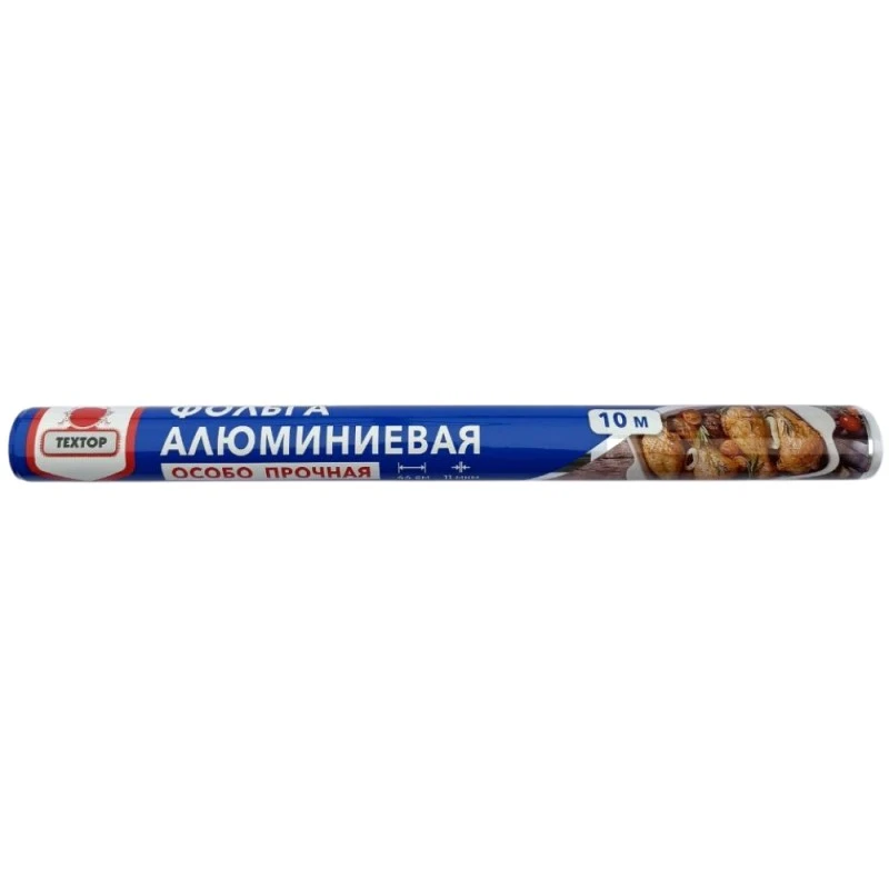 Фольга особопрочная "ALUMASTER", 11 мкм, рулон 44*1000 см, "TEXTOP"