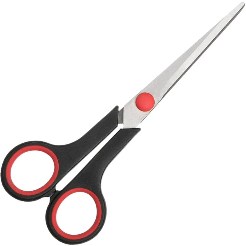 Ножницы универсальные 170 мм, лезвие 95 мм, сталь, симметричные пластиковые ручки, прорезиненные вставки, "Silwerhof"