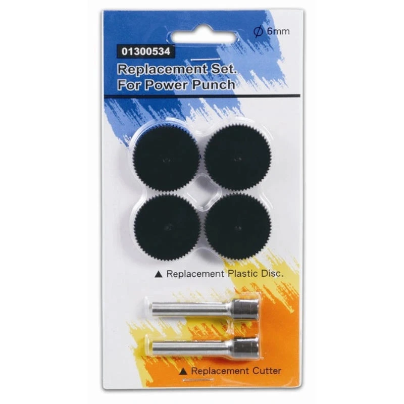 Комплект запасных частей для мощного дырокола 9550: 2 сменных ножа, 4 сменных пластиковых диска, блистер, "KW-trio"