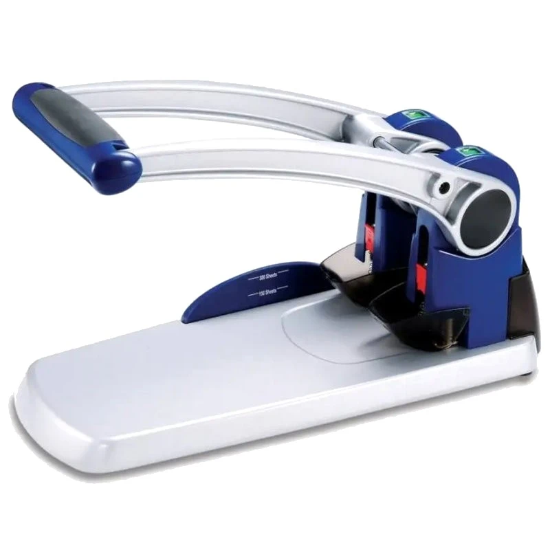 Дырокол супермощный, 2 отверстия 7 мм, до 300 л, между отверстиями 80 мм, металлический корпус, линейка, "KW-trio"