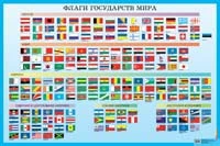 Флаги государств мира - члены ООН: Наглядное пособие. - ф.90*60. - М.: Айрис-пресс, 2004. - Глянцевый. Односторонний плакат